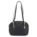 Christian Dior Shoulder Bag Leather Black Gold Auth 188570-13