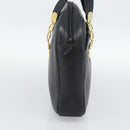 Christian Dior Shoulder Bag Leather Black Gold Auth 188570-3