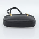 Christian Dior Shoulder Bag Leather Black Gold Auth 188570-5