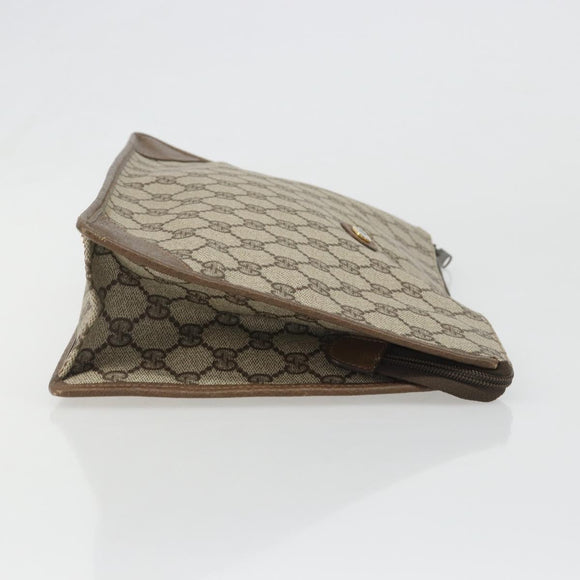 GUCCI GG Supreme Clutch Bag Clutch Bag PVC Beige Auth 188571