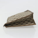 GUCCI GG Supreme Clutch Bag Clutch Bag PVC Beige Auth 188571-4