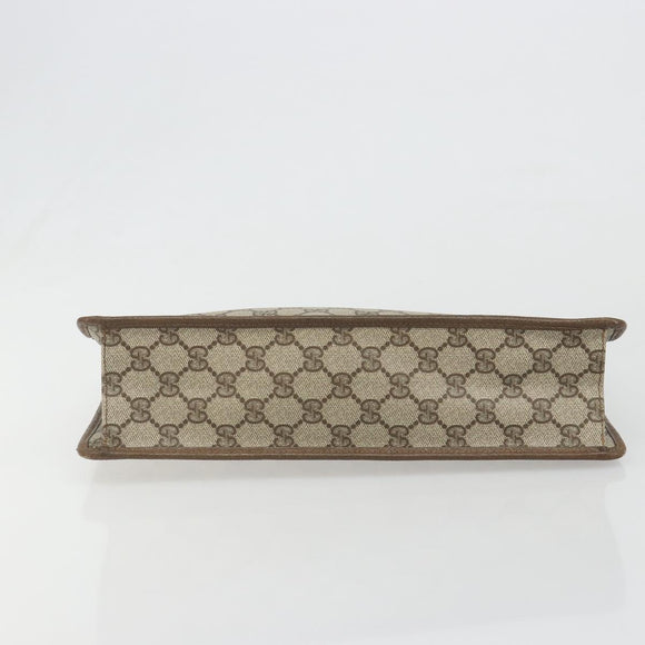 GUCCI GG Supreme Clutch Bag Clutch Bag PVC Beige Auth 188571