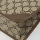 GUCCI GG Supreme Clutch Bag Clutch Bag PVC Beige Auth 188571-7