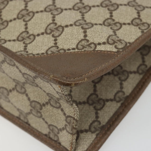 GUCCI GG Supreme Clutch Bag Clutch Bag PVC Beige Auth 188571