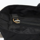PRADA Hand Bag Nylon Black Silver Auth 188572-10
