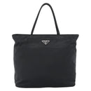 PRADA Hand Bag Nylon Black Silver Auth 188572-13
