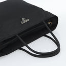PRADA Hand Bag Nylon Black Silver Auth 188572-7