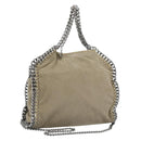 Stella MacCartney Chain Falabella Shoulder Bag polyester Beige Auth 188574A-1