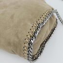 Stella MacCartney Chain Falabella Shoulder Bag polyester Beige Auth 188574A-14