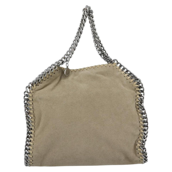 Stella MacCartney Chain Falabella Shoulder Bag polyester Beige Auth 188574A