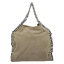 Stella MacCartney Chain Falabella Shoulder Bag polyester Beige Auth 188574A-3