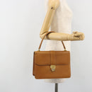 GUCCI Hand Bag Leather Beige Gold Auth 188578-24