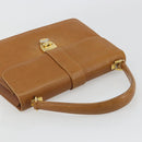 GUCCI Hand Bag Leather Beige Gold Auth 188578-6