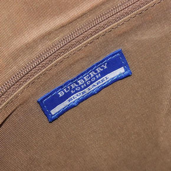 BURBERRY Blue Label Shoulder Bag Leather 2way Beige Auth 188582