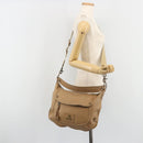 BURBERRY Blue Label Shoulder Bag Leather 2way Beige Auth 188582-26