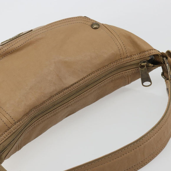 BURBERRY Blue Label Shoulder Bag Leather 2way Beige Auth 188582