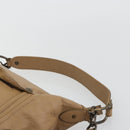 BURBERRY Blue Label Shoulder Bag Leather 2way Beige Auth 188582-14