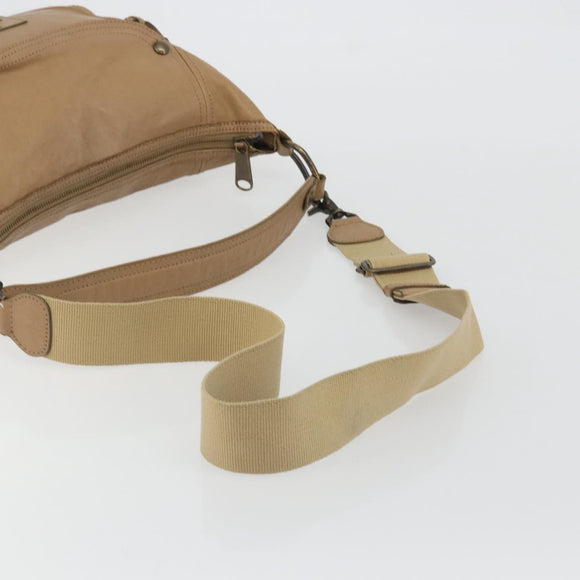 BURBERRY Blue Label Shoulder Bag Leather 2way Beige Auth 188582