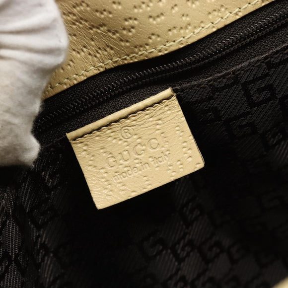 GUCCI Shoulder Bag Canvas Leather Beige Gold 002 1067 Auth 188585A