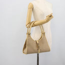 GUCCI Shoulder Bag Canvas Leather Beige Gold 002 1067 Auth 188585A-21