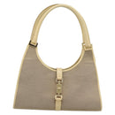 GUCCI Shoulder Bag Canvas Leather Beige Gold 002 1067 Auth 188585A-13