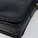 GIVENCHY Schoudertas Leer Marine Goud Auth 188588-8
