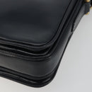 GIVENCHY Schoudertas Leer Marine Goud Auth 188588-16