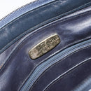 GIVENCHY Schoudertas Leer Marine Goud Auth 188588-10