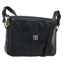 GIVENCHY Schoudertas Leer Marine Goud Auth 188588-1