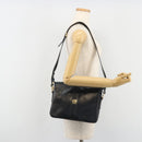 GIVENCHY Schoudertas Leer Marine Goud Auth 188588-23