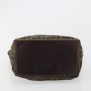 FENDI Zucca Canvas Tote Bag Black Brown Auth 188589-6