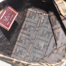 FENDI Zucca Canvas Tote Bag Black Brown Auth 188589-11