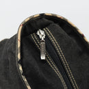 BURBERRY Hand Bag Denim Black Silver Auth 188591A-10