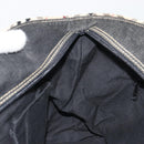 BURBERRY Hand Bag Denim Black Silver Auth 188591A-19