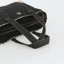 BURBERRY Hand Bag Denim Black Silver Auth 188591A-7