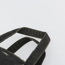 BURBERRY Hand Bag Denim Black Silver Auth 188591A-8