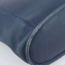 Coach Tote Bag Leather Blue Gold Auth 188592-11