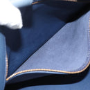 Coach Tote Bag Leather Blue Gold Auth 188592-20