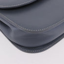 GUCCI Bamboo Hand Bag Leather 2way Light Blue Silver Auth 188593A-10