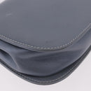 GUCCI Bamboo Hand Bag Leather 2way Light Blue Silver Auth 188593A-17