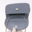 GUCCI Bamboo Hand Bag Leather 2way Light Blue Silver Auth 188593A-20