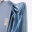 GUCCI Bamboo Hand Bag Leather 2way Light Blue Silver Auth 188593A-22