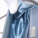 GUCCI Bamboo Hand Bag Leather 2way Light Blue Silver Auth 188593A-23
