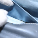 GUCCI Bamboo Hand Bag Leather 2way Light Blue Silver Auth 188593A-24