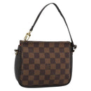 LOUIS VUITTON Damier Ebene Trousse Make Up Pouch N51982 LV Auth 188595A-1