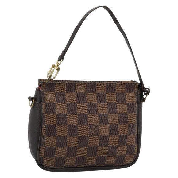 LOUIS VUITTON Damier Ebene Trousse Make Up Pouch N51982 LV Auth 188595A