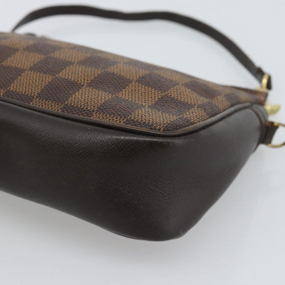 LOUIS VUITTON Damier Ebene Trousse Make Up Pouch N51982 LV Auth 188595A