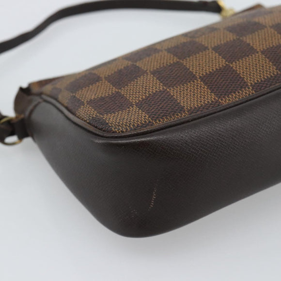 LOUIS VUITTON Damier Ebene Trousse Make Up Pouch N51982 LV Auth 188595A