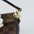 LOUIS VUITTON Damier Ebene Trousse Make Up Pouch N51982 LV Auth 188595A-10