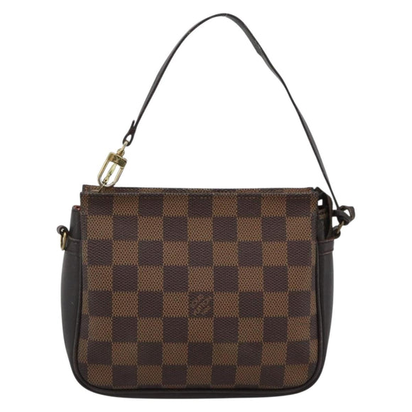 LOUIS VUITTON Damier Ebene Trousse Make Up Pouch N51982 LV Auth 188595A